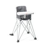 Cadeira Alta Portátil Bright Starts Pop &#39;n Dine Grey 6m+