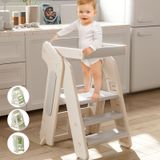 Banqueta De Cozinha Toddler Tower Helper Anxeit Dobrável/ajustável