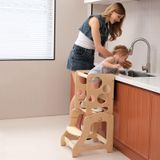 Espreguiçadeira De Cozinha Toddler Tower Zhimusano Montessori Birchwood