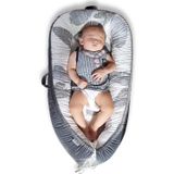 Espreguiçadeira De Bebê Jocute De Algodão Respirável Com Capa De Travesseiro Cinza
