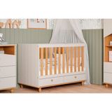 Berço Infantil Candy Off White/nature - Permóbili Baby