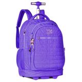 Mochila Escolar Rodinhas Lilás Rebecca Bonon Crinkle Rb