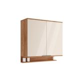 Armário De Cozinha Modulado Alpha 2502 C/ 2 Portas 80cm Freijo/off White - Carraro