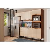 Cozinha Modulada Completa Alpha 4 Peças (2aéreos+1balcão+1torrequente) C4p71 Freijo/off White - Carraro