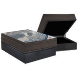 Cama Box Baú Casal: Colchão Molas Ensacadas Ortobom Iso - Base Crc Suede Gray (138x188)