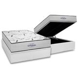 Cama Box Baú Casal: Colchão Espuma D45 Ortobom Highfoam + Base Crc Courano White (138x188)
