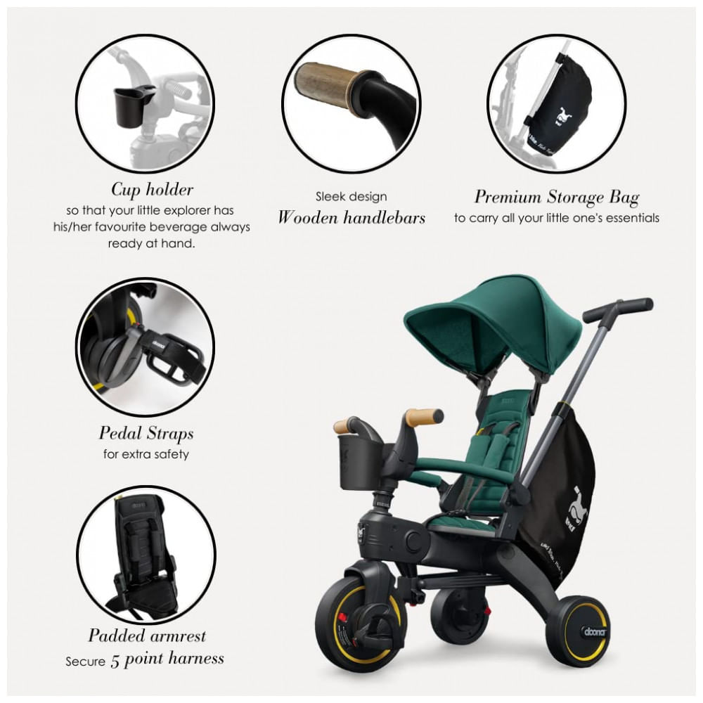 Triciclo Infantil Dobrável Premium Para Crianças De 1 A 3 Anos