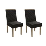 Cadeira De Cozinha 2cad149 Kit 2 Un Canela/suede Preto - Kappesberg