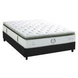 Cama Box Casal: Colchão Molas Ensacadas Herval Imperatore Gold C1655 + Base Crc Suede Gray (138x188x34)