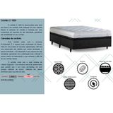 Cama Box Casal: Colchão Ortopédico Herval Georgetown C1620 Ergoplus + Base Crc Suede Gray (138x188x25)