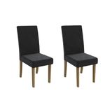 Cadeira De Cozinha 2cad131 Kit 2 Un Canela/suede Preto - Kappesberg