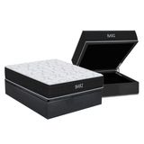 Cama Box Baú Casal: Colchão Espuma D45 Orthoflex Bari + Base Crc Courano Gray (138x188)
