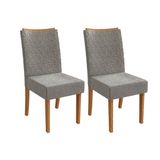 Cadeira De Cozinha 2cad129 Kit 2 Un Canela/boucle Cinza - Kappesberg
