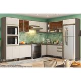 Cozinha Modulada Henn Essência Connect 13 Peças (5aéreos+3balcões+1paneleiro+4complementos) C5p72 Duna/cristal-henn