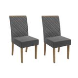 Cadeira De Cozinha 2cad149 Kit 2 Un Canela/suede Cinza - Kappesberg