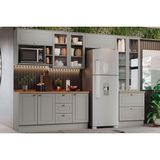 Cozinha Modulada Completa Americana 9 Peças (4aéreos+1paneleiro+2balcões+2complementos) C5p27 Cinza - Henn