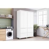 Paneleiro De Cozinha Modulado Marquesa C/ 4 Portas E 4 Gavetas 140cm Branca - Nesher
