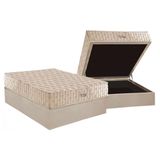 Cama Box Baú Casal: Colchão Molas Ensacadas D Angelis Anjos Superlastic Anjos Hotel + Base Crc Suede Clean (138x188)