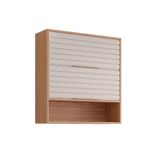 Armário De Cozinha Modulado Esplendida C/ 2 Portas Basculantes 80cm Freijo/off White - Mgm
