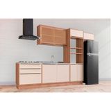 Cozinha Modulada Completa Versalis 6 Peças (2aéreos+2balcões+1torrequente+1complemento) C6p191 Freijo/cinza Argila - Herval