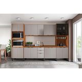 Cozinha Modulada Completa Firenze 6 Peças (2aéreos+2balcões+2paneleiro) S/pia Fmt012 Amendola/nude Prime Tx - Demóbile