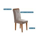 Conjunto: Mesa Sala Jantar Luna C/ Tampo Madeirado C/ Vidro Canto Curvo 90x90cm E 4 Cadeiras Amsterdã Imbuia/off White - Suede Capuccino - Rufato
