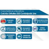 Colchão Solteiro Espuma D23 Comfortpedic Line (78x188x14) - Orthoflex