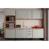 Cozinha Modulada Completa Firenze 5 Peças (2aéreos+2balcões+1paneleiro) S/pia Fmt009 Amendola/nude Prime Tx - Demóbile