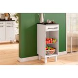 Balcão Multiuso Cozinha Fruteira C/ 1 Gaveta 35cm Branco - Telasul