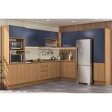 Cozinha Modulada Completa Ciela 14 Peças (5aéreos+4balcões+2paneleiros+3complementos) C14p80 Canela/azul Profundo - Kappesberg
