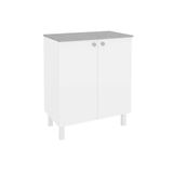 Gabinete Multiuso P/ Área Serviço Duo Duplo Baixo C/ 2 Portas Branco - Telasul
