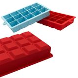 Forma De Gelo Retangular De Silicone Produz 15 Cubos 30ml