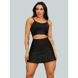 Conjunto Short Saia Academia Saia Beach Tennis Com Short Interno Donna Martins