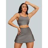 Conjunto Short Saia Academia Saia Beach Tennis Com Short Interno Donna Martins