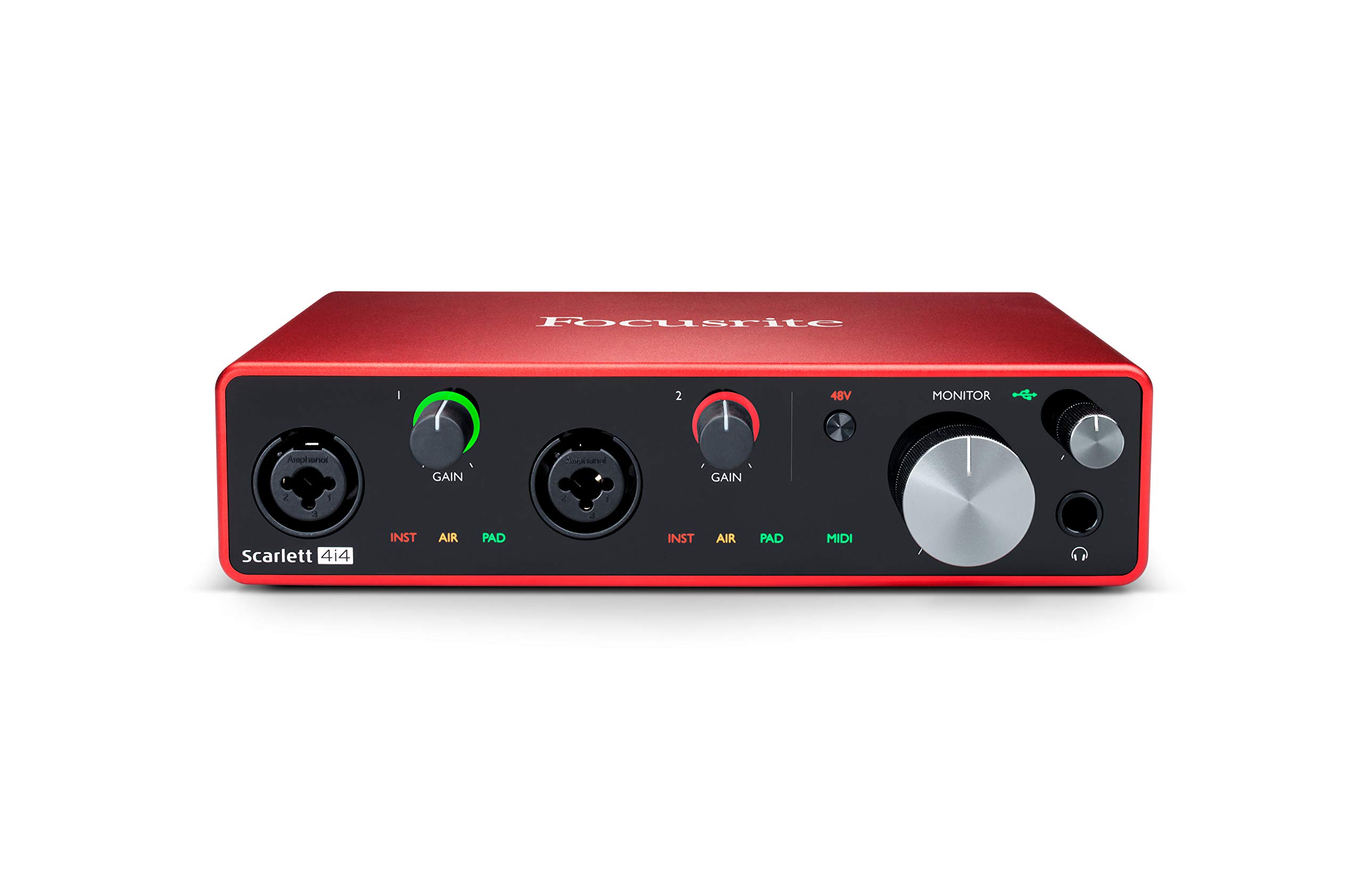 Interface De Áudio Usb Focusrite Scarlett 4i4 3ª Geração