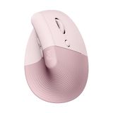 Mouse Sem Fio Ergonômico Vertical Logitech Lift Rose