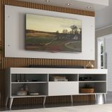 Rack Retrô Com Painel Para Tv Até 55 Polegadas E 1 Porta Espresso Móveis Branco