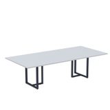 Mesa De Reunião Retangular 200x90cm Mr2000p25tub Cinza/azul