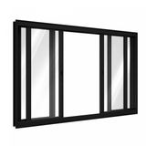 Janela De Correr Aluminio 4 Folhas Com Vidro Abertura Central 120cmx150cm Lucasa Preto