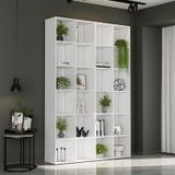 Kit Estante Para Livros Com 12 Nichos 221cmx148cm Caracol Branco
