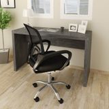 Kit 2 Peças Com Escrivaninha 127cm Me4135 E Cadeira Diretor Tela Mesh Tok 3310 Espresso Móveis Mármore Lunar