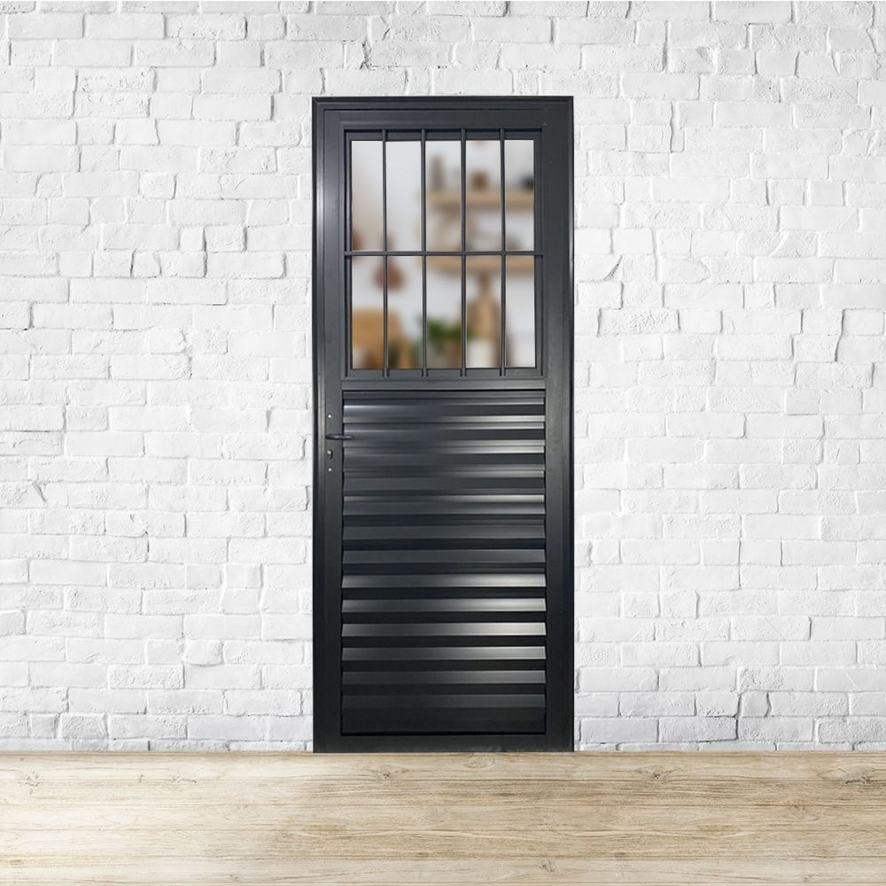 Social Palheta Linha 25 210x80 Lado Esquerdo Preto