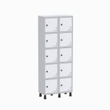 Roupeiro Aço Light 2v 10 Portas Gr302/10 Cinza/branco