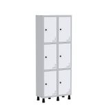 Roupeiro Aço Light 2v 06 Portas Gr302/6 Cinza/branco