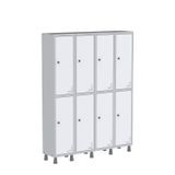 Roupeiro Aco Light 4v 08 Portas Gr304/8pri Cinza/branco