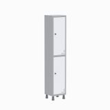 Roupeiro Aco Light 1v 02 Portas Gr301/2pri Cinza/branco