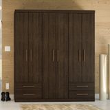 Guarda-roupa Casal 6 Portas 4 Gavetas Advantage Capuccino Wood