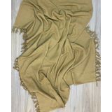 Manta 120cm X 200cm 100% Algodão Naturalle Mostarda