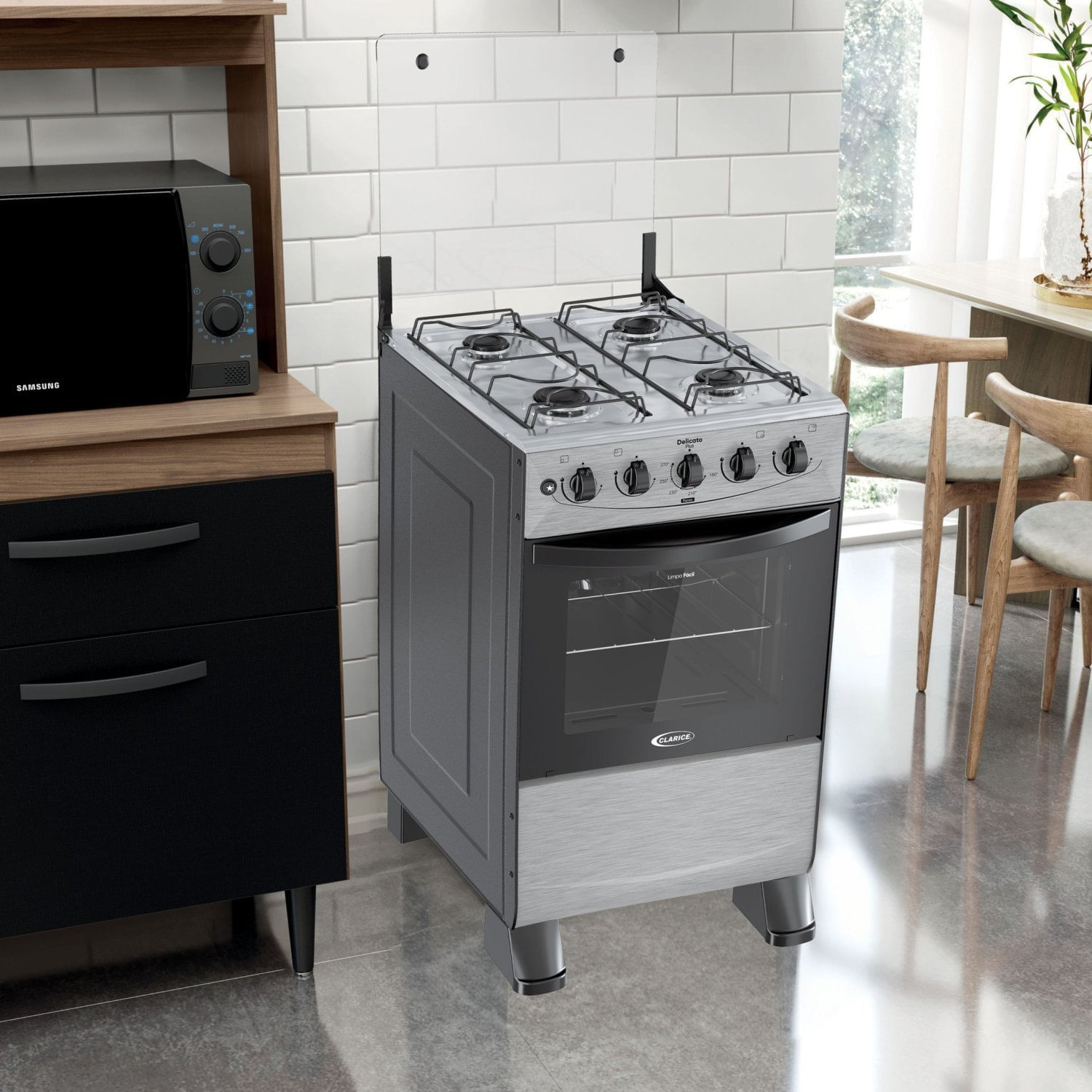 Fogão 4 Bocas Clarice Delicato Plus Inox – Bivolt