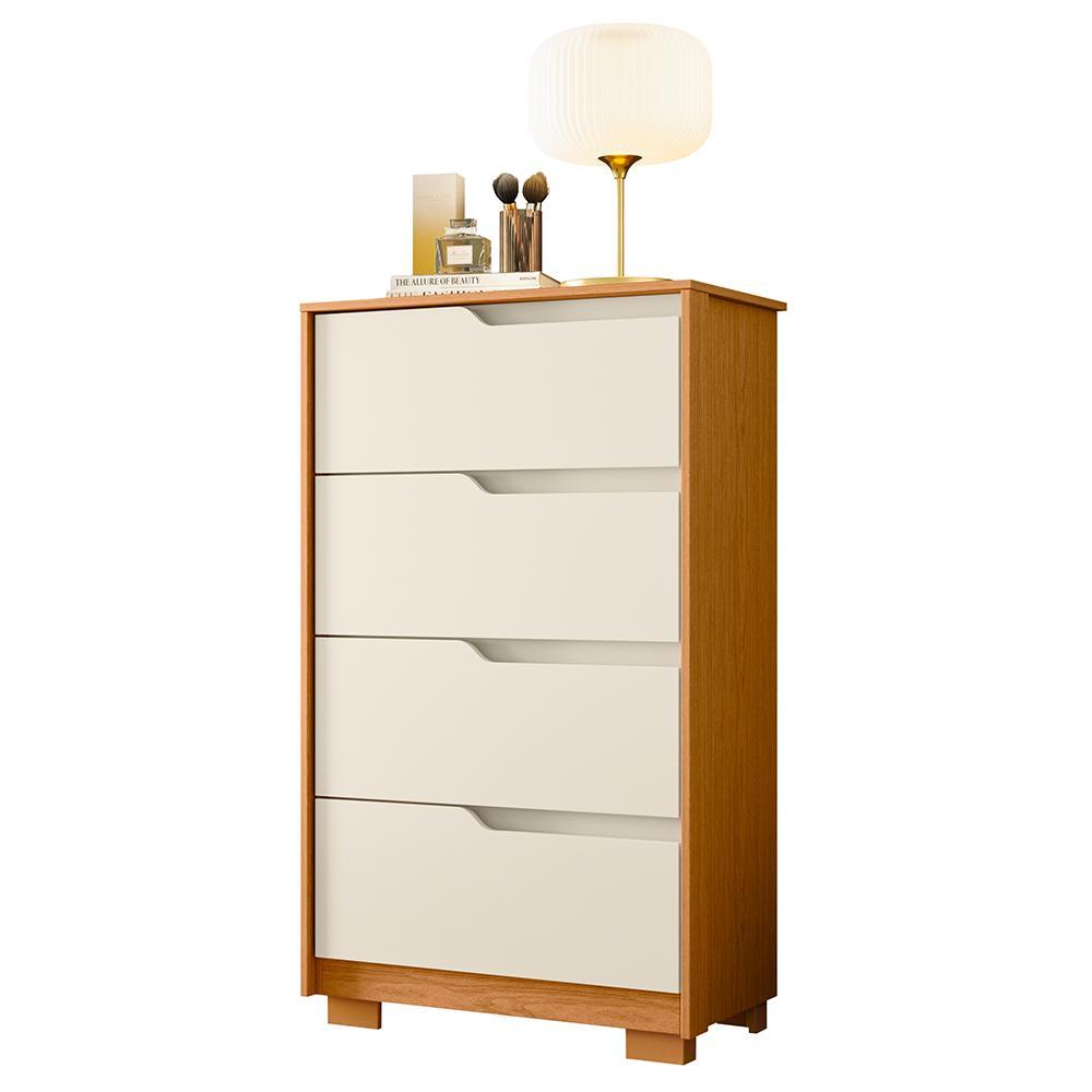 Cômoda Sole 4 Gavetas Off White/cinamomo - Móveis Albatroz